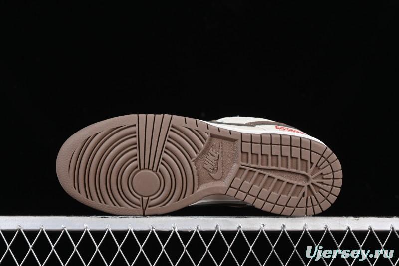 Nike Supreme x SB Dunk Low Collaboration - Military Green Anniversary High-End Custom Low-Top Casual Skate Shoes - XD1688-001