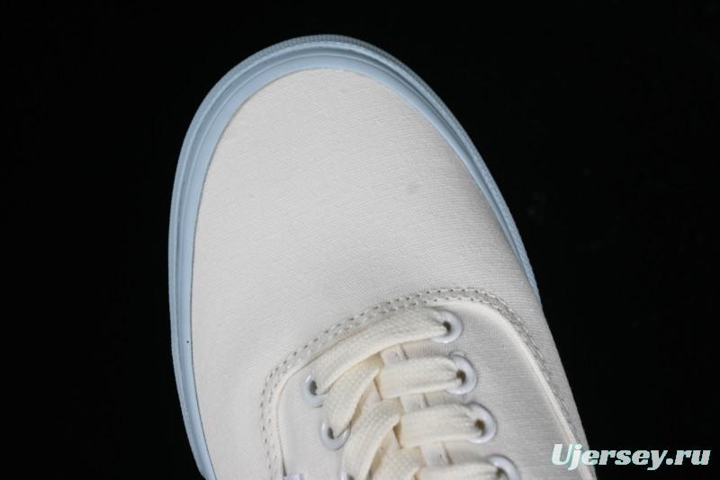 Vans Authentic White Blue Canvas Skate Shoes - VN0009PVEAK