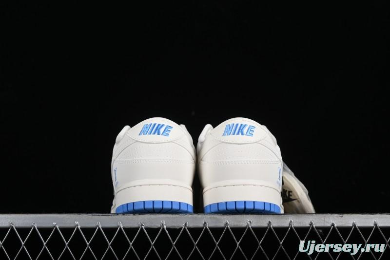 Nike SB Dunk Low LV Collaboration - Beige Navy Anniversary High-End Custom Low-Top Casual Skate Shoes - XX2025-322