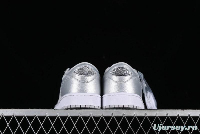 Nike Air Jordan 1 Low AJ1 Grey Silver Low-Top Casual Sneakers - CZ0790-002