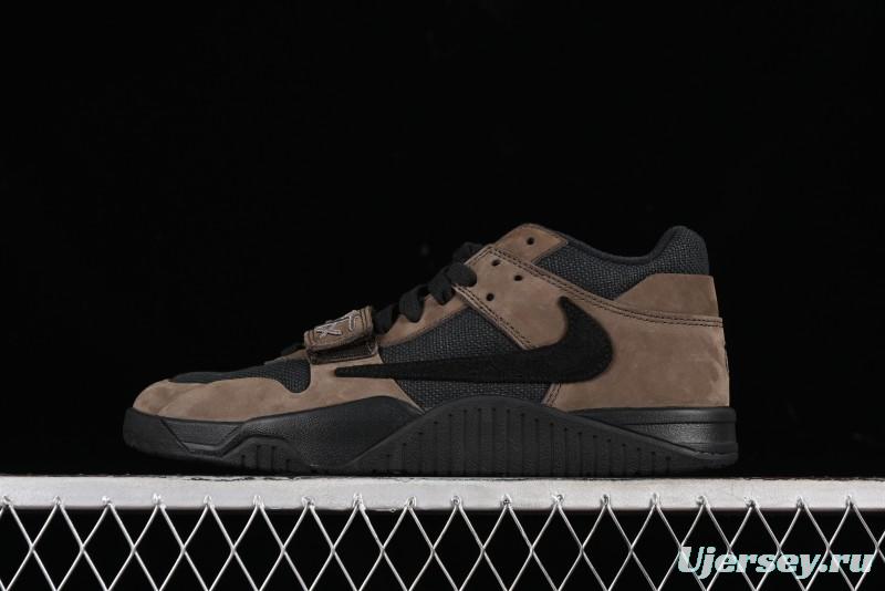 Nike Travis Scott x Jordan Cut The Check AJ1 Basketball Shoes with Velcro Design - FZ8117-204