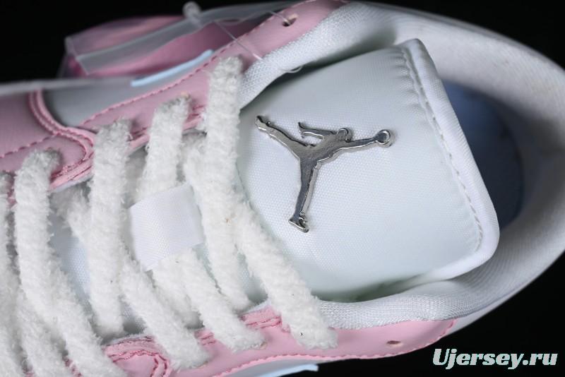 Nike Air Jordan 1 Low "White/Pink Foam/Glacier Blue" Casual Sneakers - HM3706-141