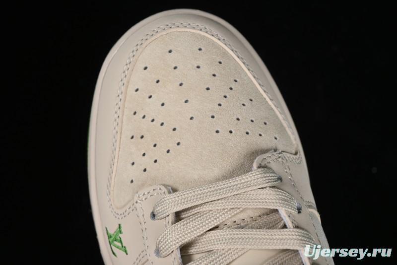 Nike SB Dunk Low LV Collaboration - Emerald City Anniversary High-End Custom Low-Top Casual Skate Shoes - XB3802-345