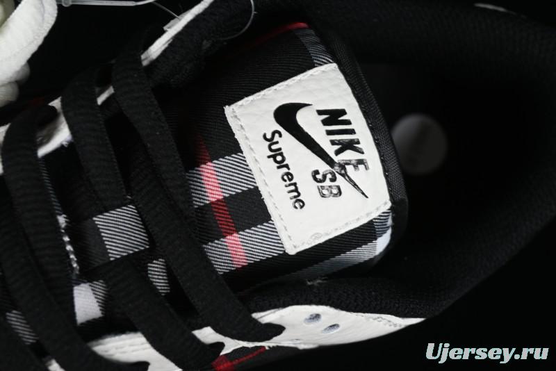 Nike SB Dunk Low Supreme Plaid Colorway Low-Top Casual Skateboarding Shoes - SP1098-071