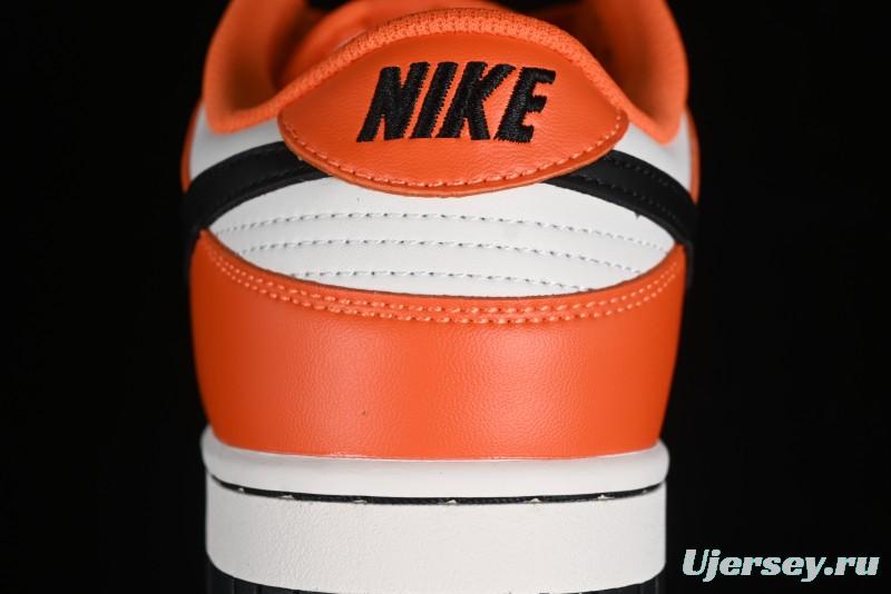 Nike SB Dunk Low Casual Skate Shoes in White, Orange, and Black - DH9765-003