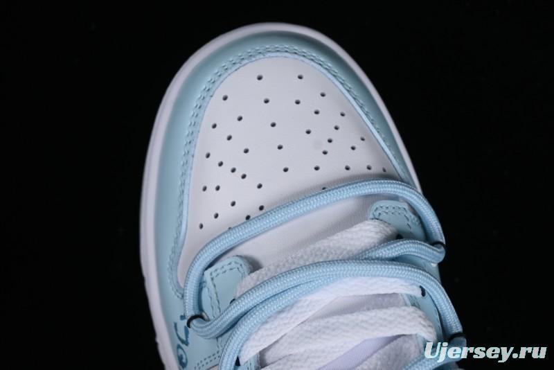 Nike Dunk Low SB Hearts Playing Cards Graffiti North Carolina Blue Casual Skate Shoes - DV0831-101