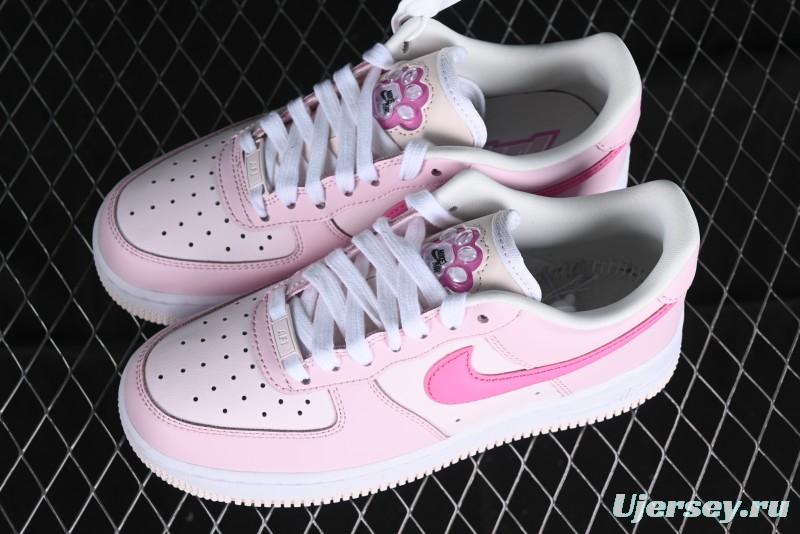 Nike Air Force 1 '07 Low White Pink Casual Sneakers - HM3696-661