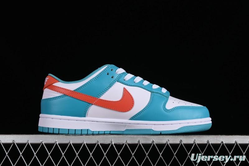 Nike SB Dunk Low Casual Skate Shoes in White Green Orange - DV0833-102
