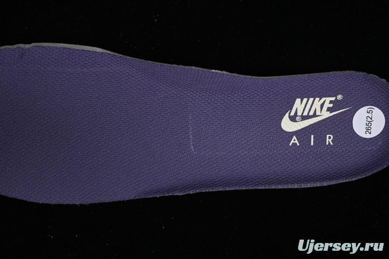 Stussy x Nike Air Force 1 '07 Low Retro Casual Sneakers with Reflective Military Purple - UN1635-222