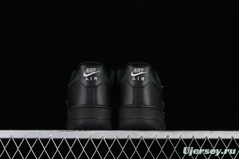 Nike Air Force 1 '07 Low Silver Swoosh Casual Sneakers - HQ1180-001