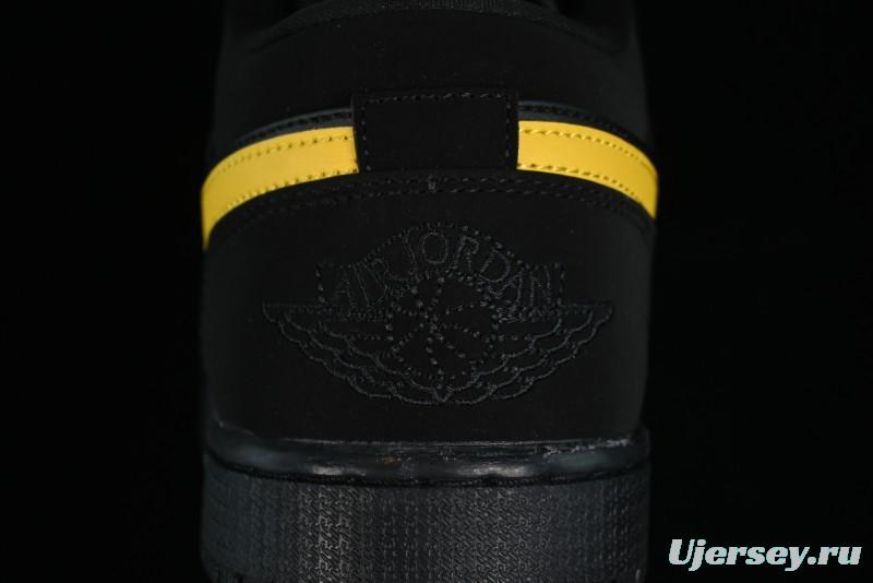 Nike Air Jordan 1 Low AJ1 Black Gold Hook Casual Sneakers - 553558-071