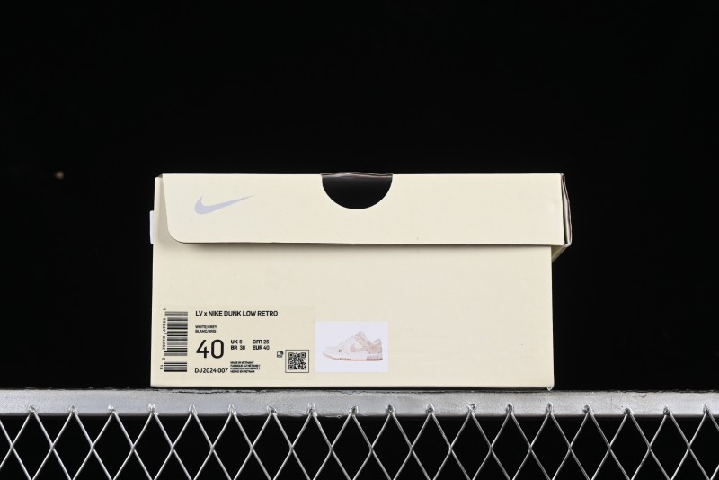 Nike SB Dunk Low LV Collaboration - Yellow Denim Beige with Yellow Swoosh Anniversary High-End Custom Low-Top Casual Skate Shoes - DJ2024-007