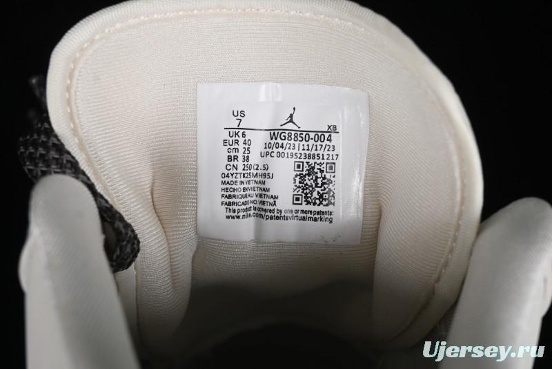 Nike Air Jordan 1 Low LV Collaboration Sneakers - Classic Monogram Swoosh in Off-White - WG8850-004