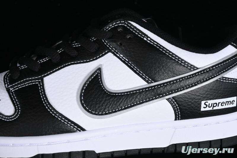 Nike Supreme x SB Dunk Low Panda Colorway Low-Top Casual Skate Shoes - RM2308-332