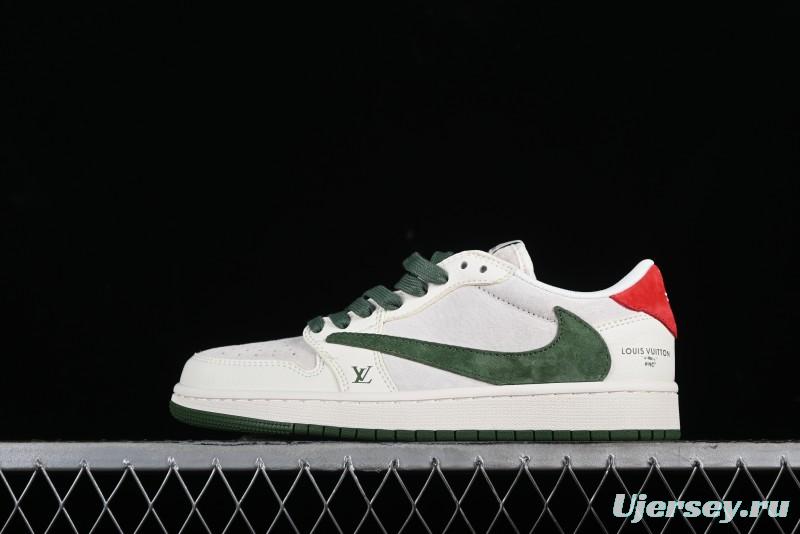 Nike Travis Scott x Fragment Design x Air Jordan 1 Low OG SP AJ1 LV Collaboration Sneakers - XY2688-102