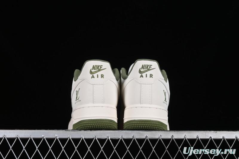 Nike Air Force 1 '07 Low LV Collaboration - Beige Green Double Swoosh Casual Sneakers - XZ6188-003