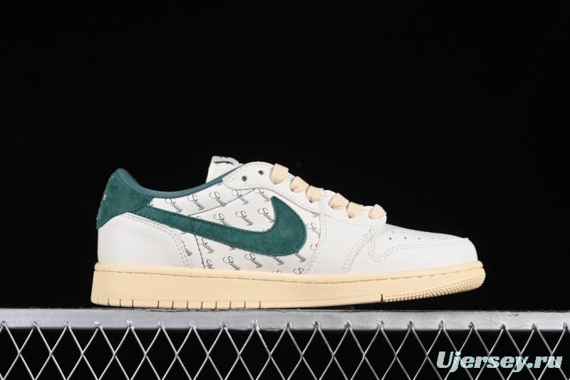 Nike Travis Scott x Fragment Design x Air Jordan 1 Low OG SP AJ1 Retro Sneakers with Unique Collaboration Details - YQ2088-669