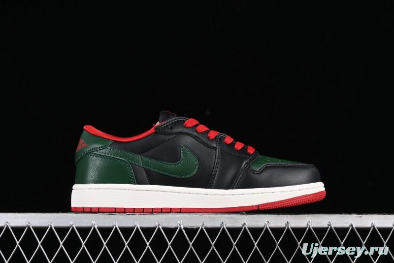Nike Air Jordan 1 Low AJ1 Black Green Casual Sneakers - CZ0775-036