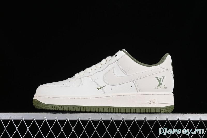 Nike Air Force 1 '07 Low LV Collaboration - Beige Green Double Swoosh Casual Sneakers - XZ6188-003