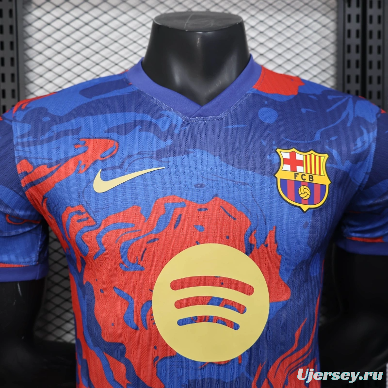 25/26 Player Version Barcelona Blue Flame Special Edition Jersey