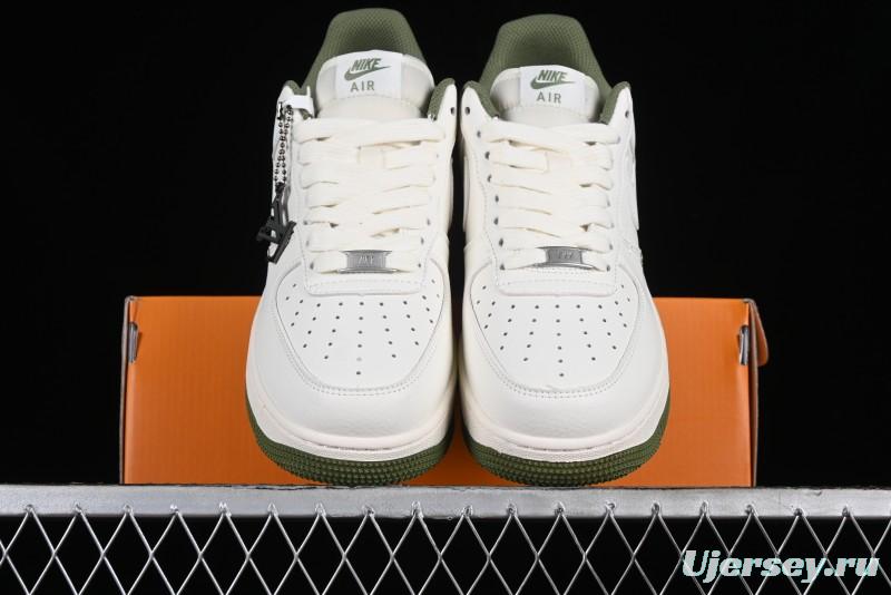 Nike Air Force 1 '07 Low LV Collaboration - Beige Green Double Swoosh Casual Sneakers - XZ6188-003