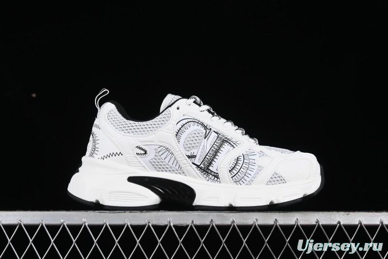 Dior Chrono Round Toe Lace-Up Lifestyle Casual Running Shoes - 59K GREY