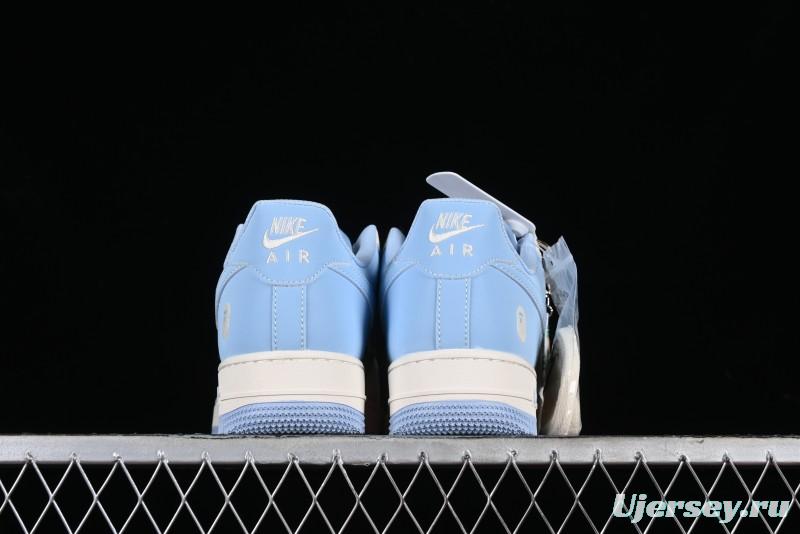 Nike Air Force 1 '07 Low Bape Collaboration - Light Grey Blue Casual Sneakers BB9599-204