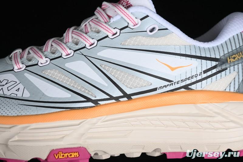 Hoka Mafate Speed 2 Lightweight Cushioned Trail Running Shoes with Vibram Outsole - 1126851 WIFL