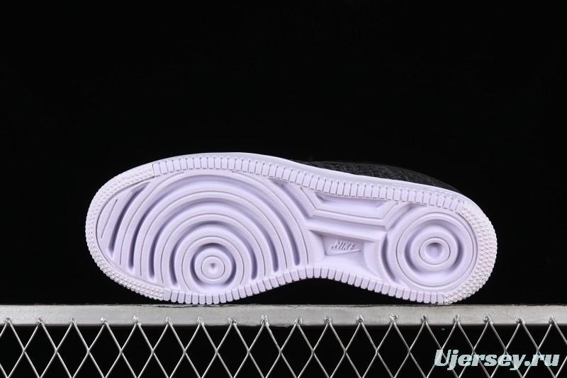 Nike Air Force 1 '07 Low 2.0 Black Flyknit Casual Sneakers - CI0051-300