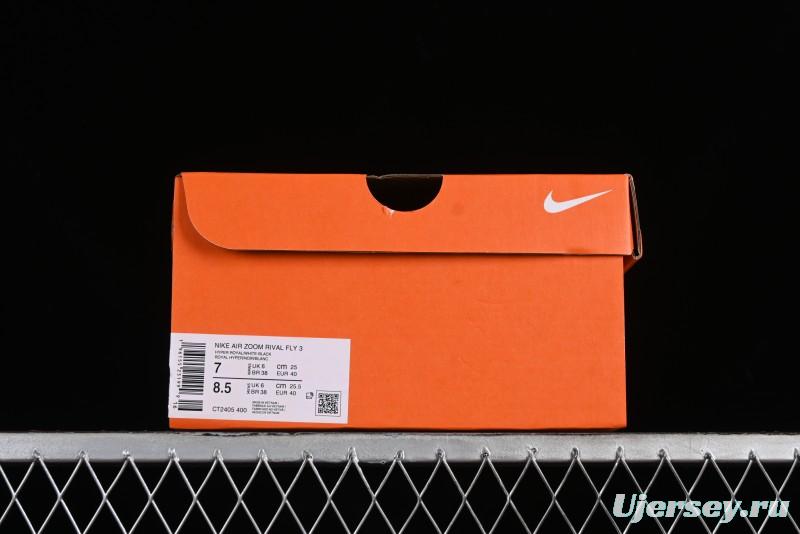 Nike Zoom Rival Fly 3 Lightweight Comfortable Cushioned Low-Top Casual Running Shoes - CT2405-400