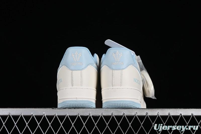 Nike Nocta x Nike Air Force 1 '07 Low Casual Sneakers with 3M Reflective Details and Full-Length Air Cushion - NO0224-026