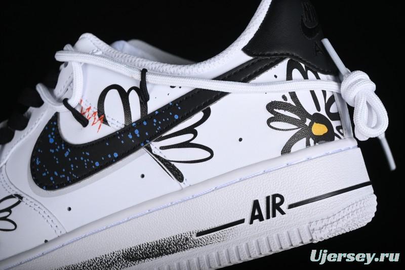 Nike Air Force 1 '07 Low Daisy Print Casual Sneakers with Lace-Up - ZH0316-025