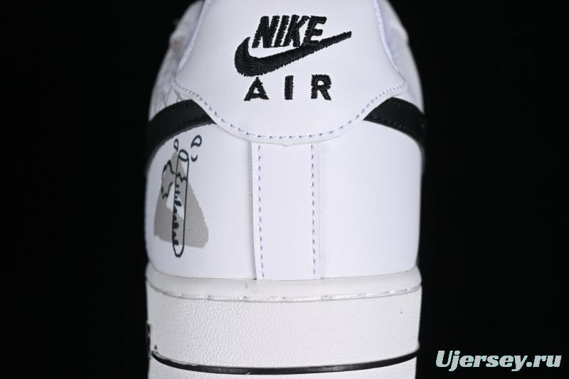 Nike Air Force 1 '07 Low Custom ID Graffiti Chemical Formula Casual Sneakers - AM0703-125