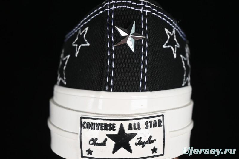Converse Chuck 70 SNL Low Top Canvas Sneakers with Star Embroidery and Metal Studs - A11612C