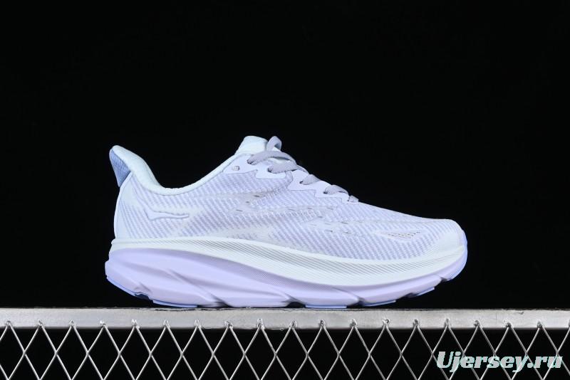 HOKA ONE ONE Clifton 9 Lightweight Knit Mesh Running Shoes with Enhanced Cushioning - 1127896 EHR