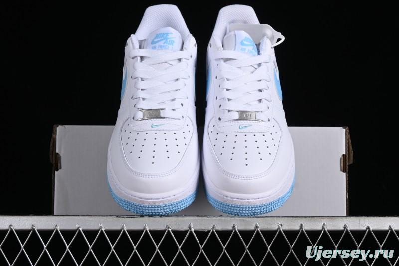 Nike Air Force 1 '07 Low White Blue Casual Sneakers - FQ4296-100