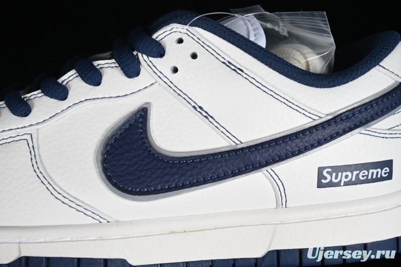 Nike Supreme x SB Dunk Low Collaboration Dark Blue Colorway Low-Top Casual Skate Shoes - RM2308-238