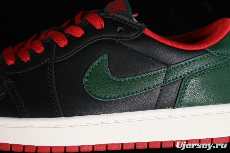 Nike Air Jordan 1 Low AJ1 Black Green Casual Sneakers - CZ0775-036