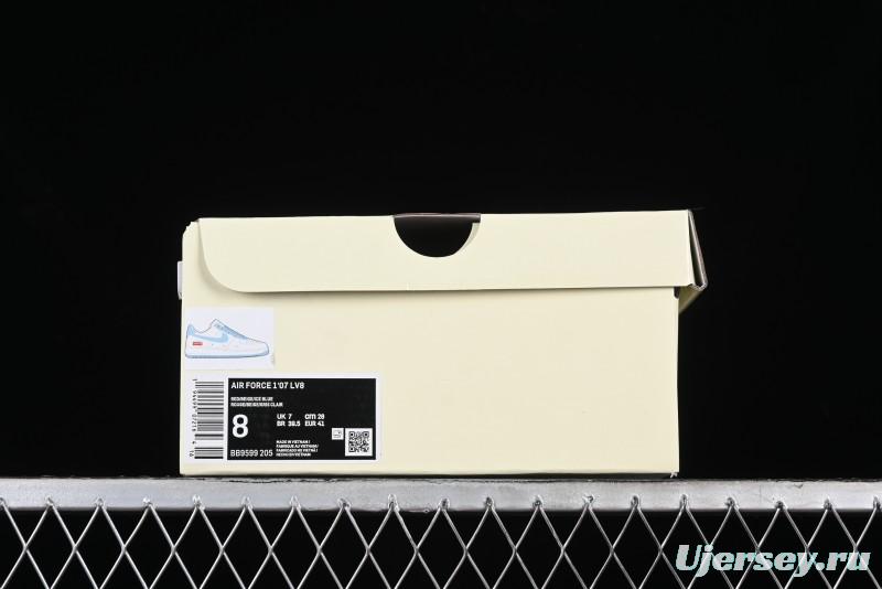 Nike Air Force 1 '07 Low Supreme Stone Island Collaboration - Sky Blue Casual Sneakers - BB9599-205