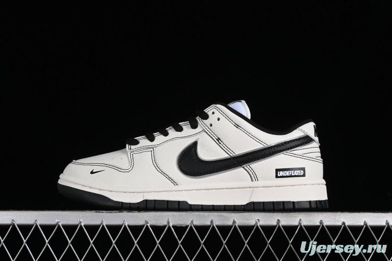 Nike SB Dunk Low UN Collaboration - Beige Black Swoosh Anniversary High-End Custom Low-Top Casual Skate Shoes - FC1688-139