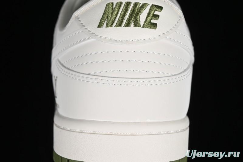 Nike SB Dunk Low LV Collaboration - Beige Green Luxury Custom Low-Top Casual Sneakers - XX2025-318