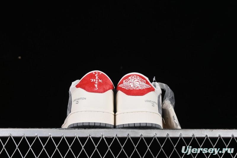 Nike Travis Scott x Fragment Design x Air Jordan 1 Low OG SP AJ1 LV Collaboration Casual Sneakers - XY2688-103