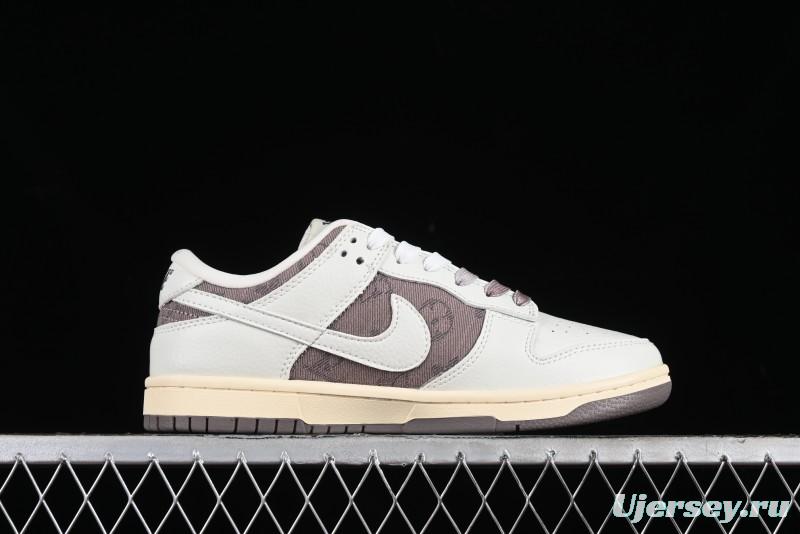 Nike SB Dunk Low LV Collaboration - Denim Patchwork Anniversary High-End Custom Low-Top Casual Sneakers - JH8310-956