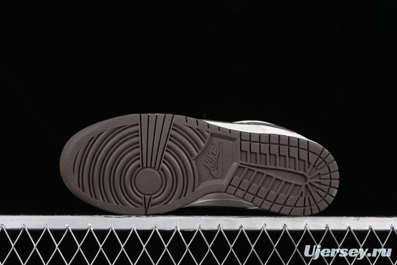 Nike SB Dunk Low LV Collaboration Anniversary Edition Premium Custom Suede Brown Swoosh Low-Top Casual Skate Shoes - LV6188-001