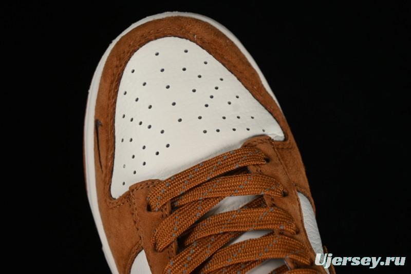 Nike SB Dunk Low Lightning Collaboration - Beige Brown Colorway with Small Brown Swoosh Anniversary High-End Custom Low-Top Casual Skate Shoes - XD1688-031