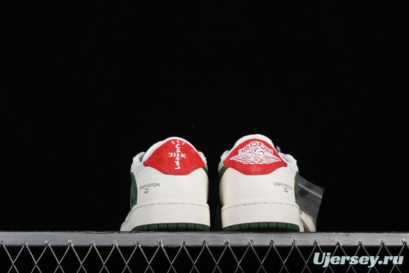 Nike Travis Scott x Fragment Design x Air Jordan 1 Low OG SP AJ1 LV Collaboration Sneakers - XY2688-102