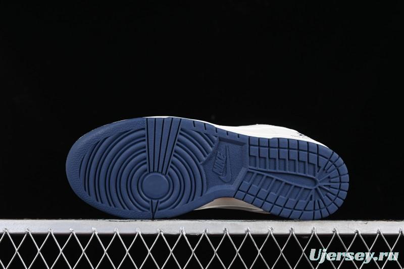 Nike SB Dunk Low LV Collaboration - Double Swoosh Blue Sole Anniversary High-End Custom Low-Top Casual Skate Shoes - XX2025-320