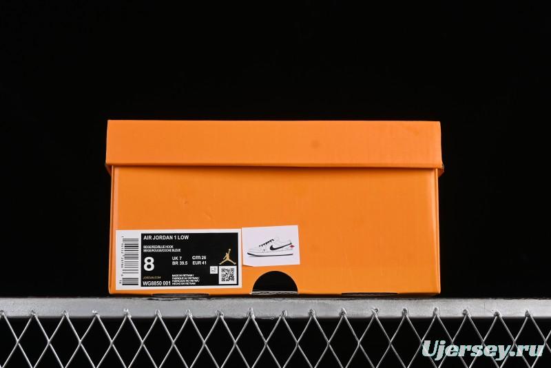 Nike Air Jordan 1 Low LV Collaboration Retro Casual Sneakers in Beige Orange - WG8850-001