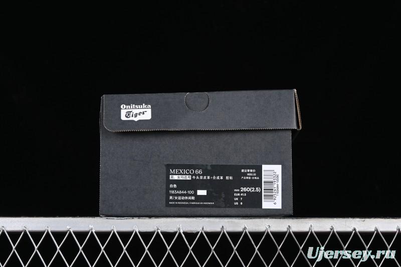 Onitsuka Tiger Mexico 66 Low-Top Leather Sneakers for Casual Running - 1183A844-100