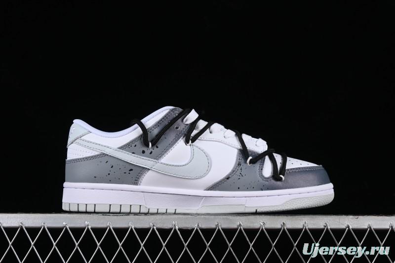 Nike Dunk Low SB Graffiti Halloween Cross Distressed Gradient Lace-Up Casual Skate Shoes - DV0831-101
